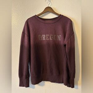 Maurices Maroon Oregon Crew Neck Sweater